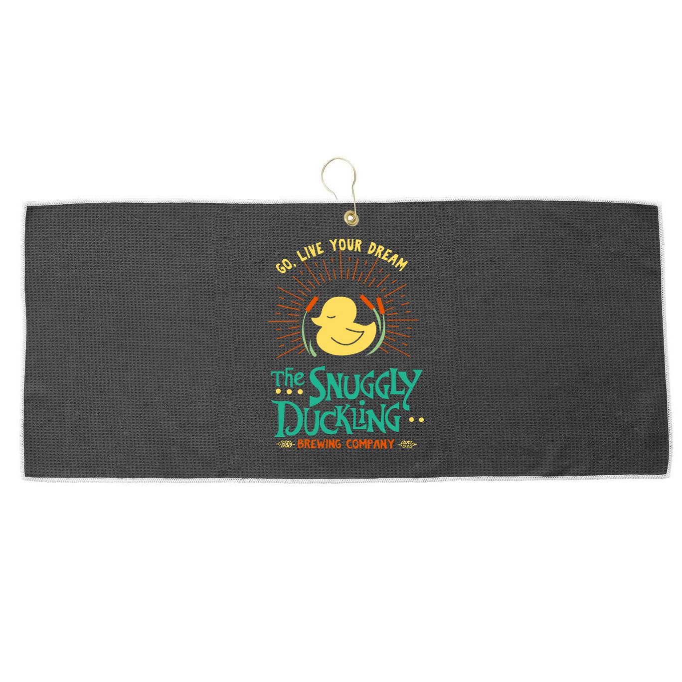 Go Live Your Dream The Snuggly Duckling Large Microfiber Waffle Golf Towel