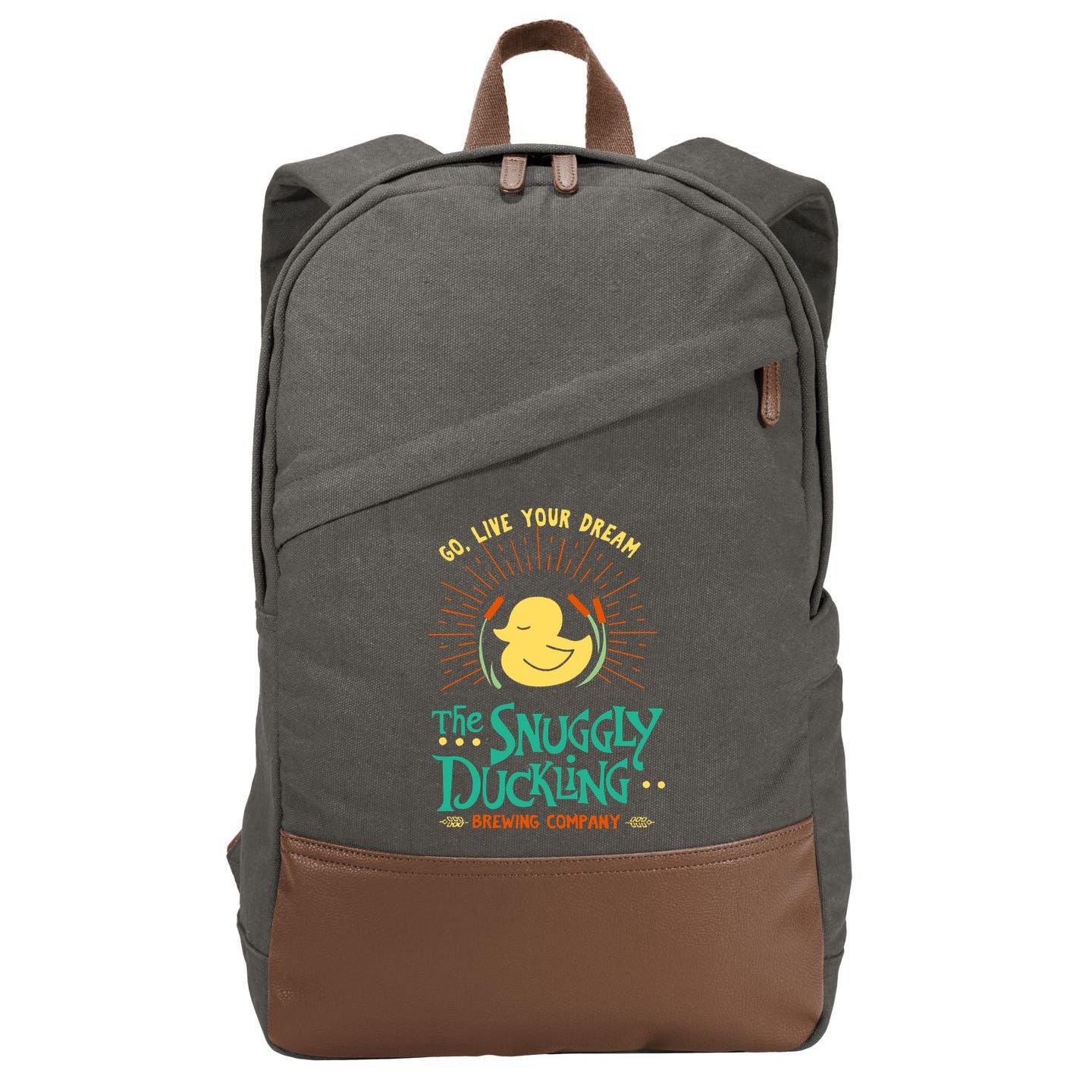 Go Live Your Dream The Snuggly Duckling Cotton Canvas Backpack