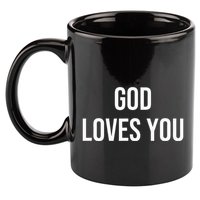 God Loves You 11oz C Handle Ceramic Mug