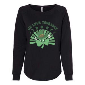 Go Luck Yourself St Patricks Day Lucky Clover Irish Womens California Wash Sweatshirt