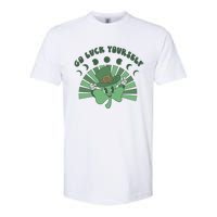 Go Luck Yourself St Patricks Day Lucky Clover Irish Softstyle CVC T-Shirt