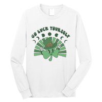 Go Luck Yourself St Patricks Day Lucky Clover Irish Long Sleeve Shirt