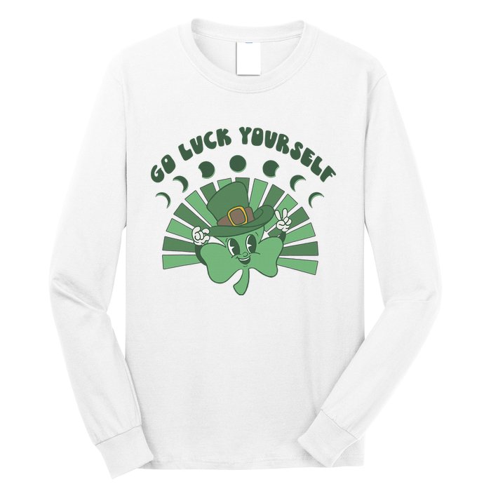 Go Luck Yourself St Patricks Day Lucky Clover Irish Long Sleeve Shirt