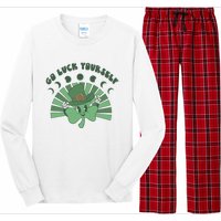 Go Luck Yourself St Patricks Day Lucky Clover Irish Long Sleeve Pajama Set