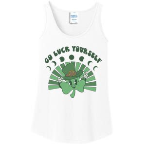 Go Luck Yourself St Patricks Day Lucky Clover Irish Ladies Essential Tank