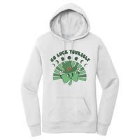 Go Luck Yourself St Patricks Day Lucky Clover Irish Women's Pullover Hoodie