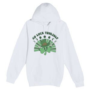 Go Luck Yourself St Patricks Day Lucky Clover Irish Premium Pullover Hoodie