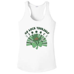 Go Luck Yourself St Patricks Day Lucky Clover Irish Ladies PosiCharge Competitor Racerback Tank