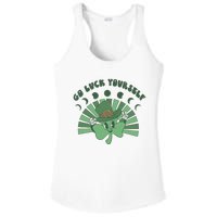 Go Luck Yourself St Patricks Day Lucky Clover Irish Ladies PosiCharge Competitor Racerback Tank