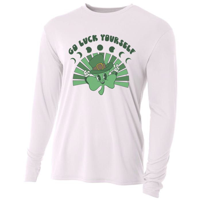 Go Luck Yourself St Patricks Day Lucky Clover Irish Cooling Performance Long Sleeve Crew