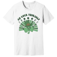 Go Luck Yourself St Patricks Day Lucky Clover Irish Premium T-Shirt