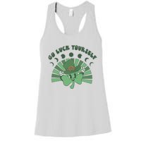 Go Luck Yourself St Patricks Day Lucky Clover Irish Women's Racerback Tank