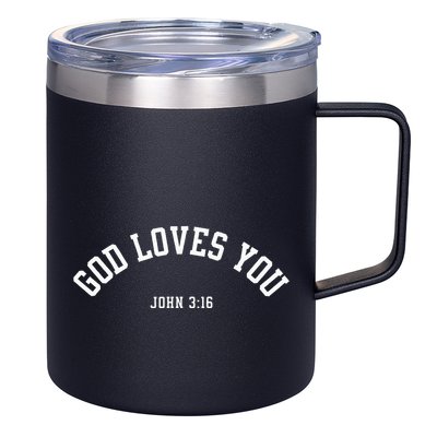 God Loves You John 316 Christian Inspirational Faith Based 12oz Stainless Steel Coffee Mug