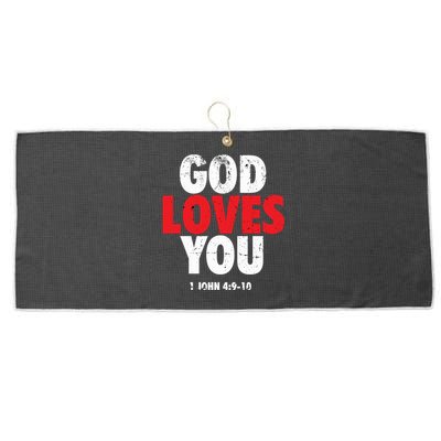 God Loves You Gift Large Microfiber Waffle Golf Towel