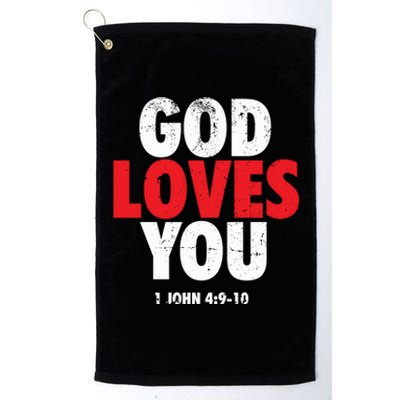 God Loves You Gift Platinum Collection Golf Towel