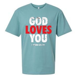 God Loves You Gift Sueded Cloud Jersey T-Shirt