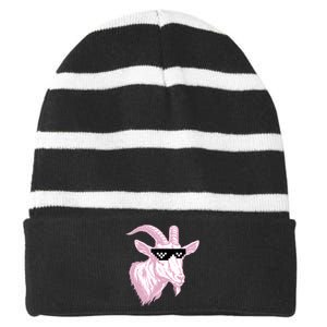 GOAT MIAMI 10 Striped Beanie with Solid Band