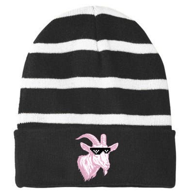 GOAT MIAMI 10 Striped Beanie with Solid Band