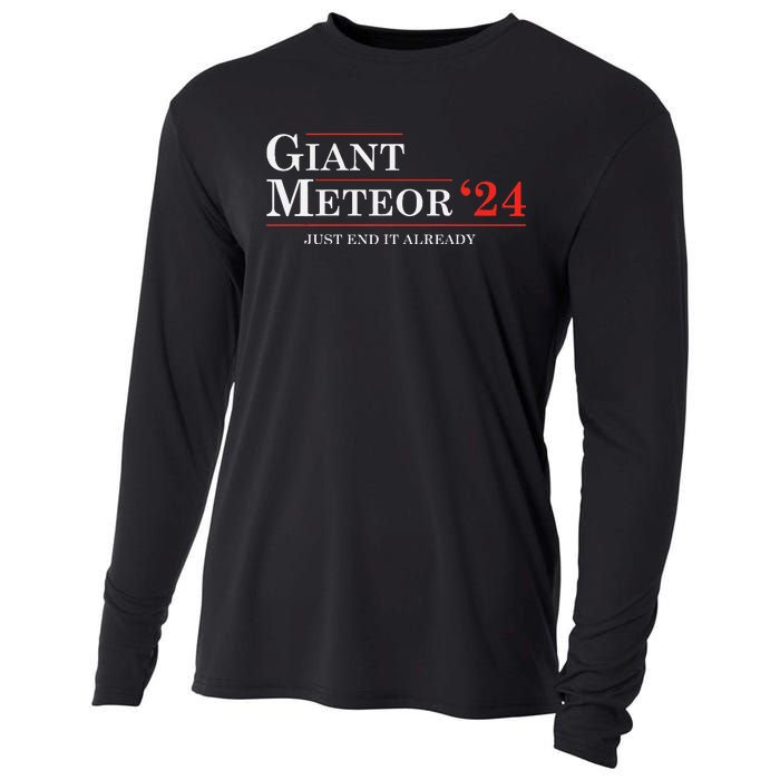 Giant Meteor 2024 Election 2024 Funny Cooling Performance Long Sleeve Crew