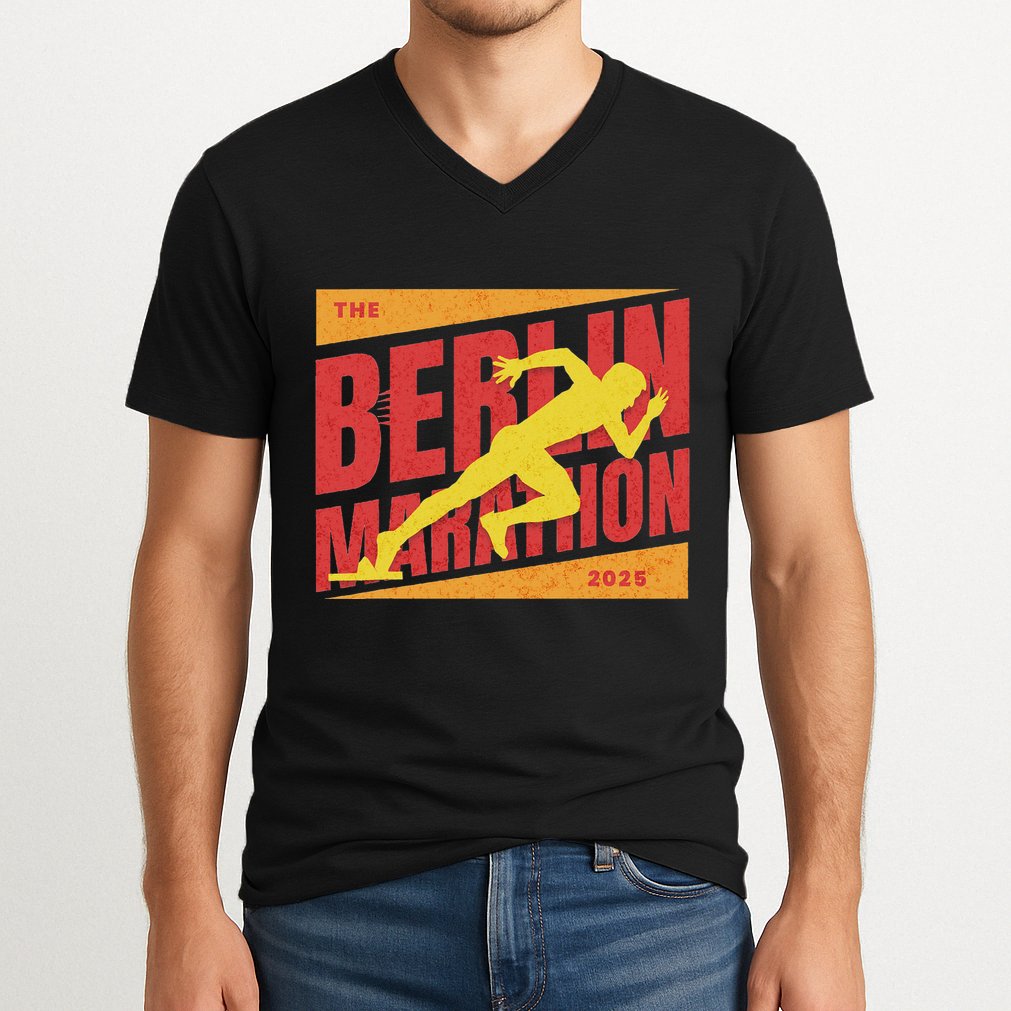 German Marathon 2025 And Berlin Germany Running Marathoner V-Neck T-Shirt
