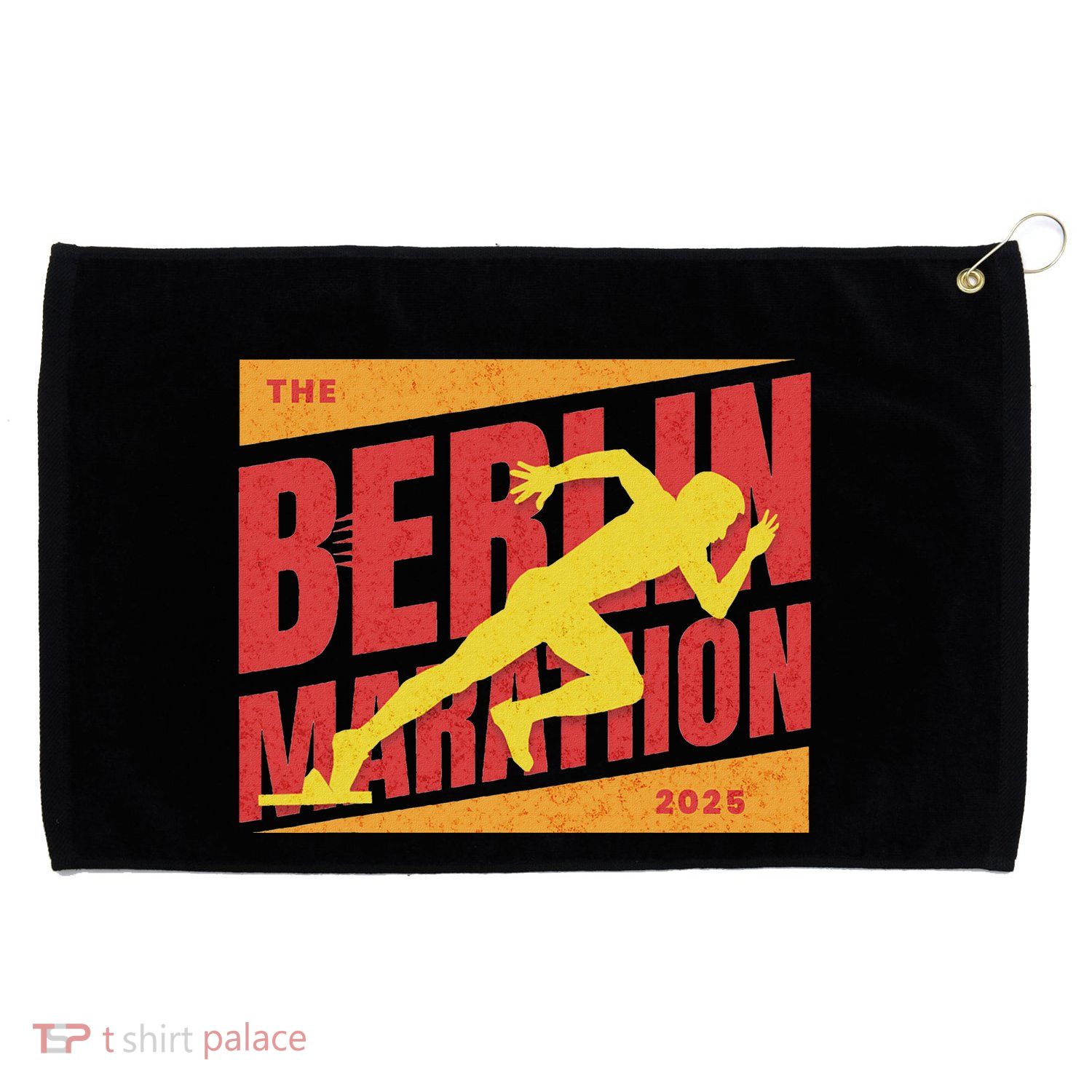 German Marathon 2025 And Berlin Germany Running Marathoner Grommeted Golf Towel