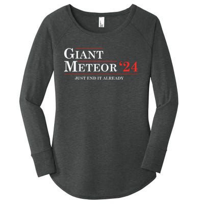 Giant Meteor 24 Election 2024 Funny Women's Perfect Tri Tunic Long Sleeve Shirt