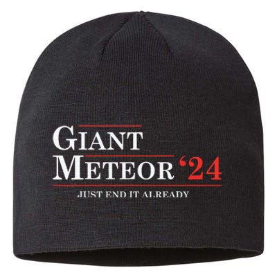 Giant Meteor 24 Election 2024 Funny Sustainable Beanie