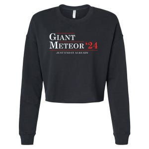 Giant Meteor 24 Election 2024 Funny Cropped Pullover Crew