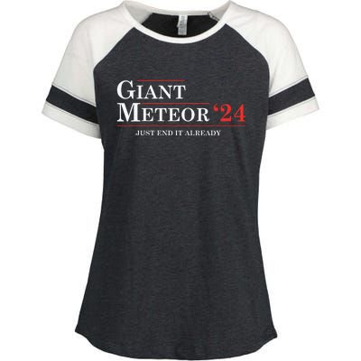 Giant Meteor 24 Election 2024 Funny Enza Ladies Jersey Colorblock Tee