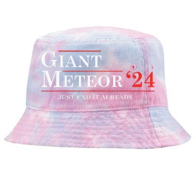 Giant Meteor 24 Election 2024 Funny Tie-Dyed Bucket Hat