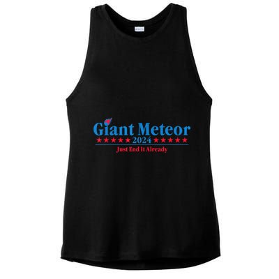 Giant Meteor 2024 Just End It Already Funny Ladies PosiCharge Tri-Blend Wicking Tank