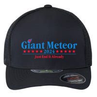 Giant Meteor 2024 Just End It Already Funny Flexfit Unipanel Trucker Cap