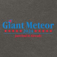 Giant Meteor 2024 Just End It Already Funny Cotton Canvas Backpack