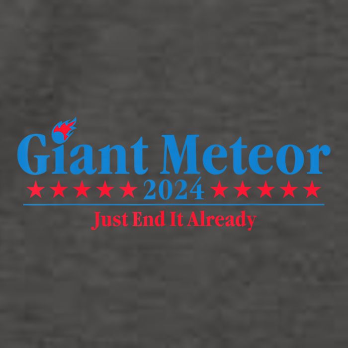 Giant Meteor 2024 Just End It Already Funny Vector Backpack