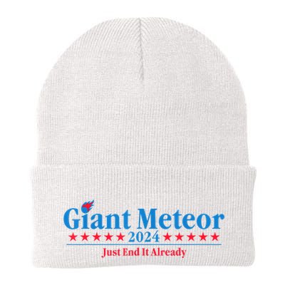 Giant Meteor 2024 Just End It Already Funny Beanie