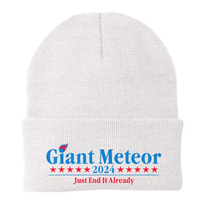 Giant Meteor 2024 Just End It Already Funny Beanie