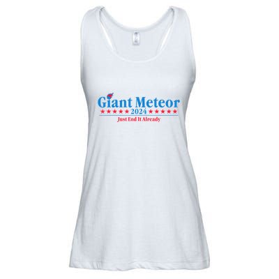 Giant Meteor 2024 Just End It Already Funny Ladies Essential Flowy Tank