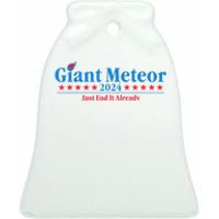 Giant Meteor 2024 Just End It Already Funny Ceramic Bell Ornament