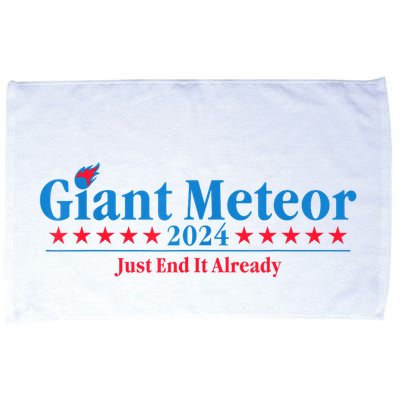 Giant Meteor 2024 Just End It Already Funny Microfiber Hand Towel