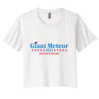 Giant Meteor 2024 Just End It Already Funny Crop Top