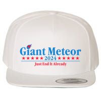 Giant Meteor 2024 Just End It Already Funny Wool Snapback Cap
