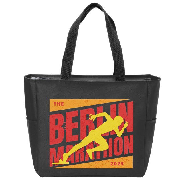 German Marathon 2025 And Berlin Germany Running Marathoner Zip Tote Bag