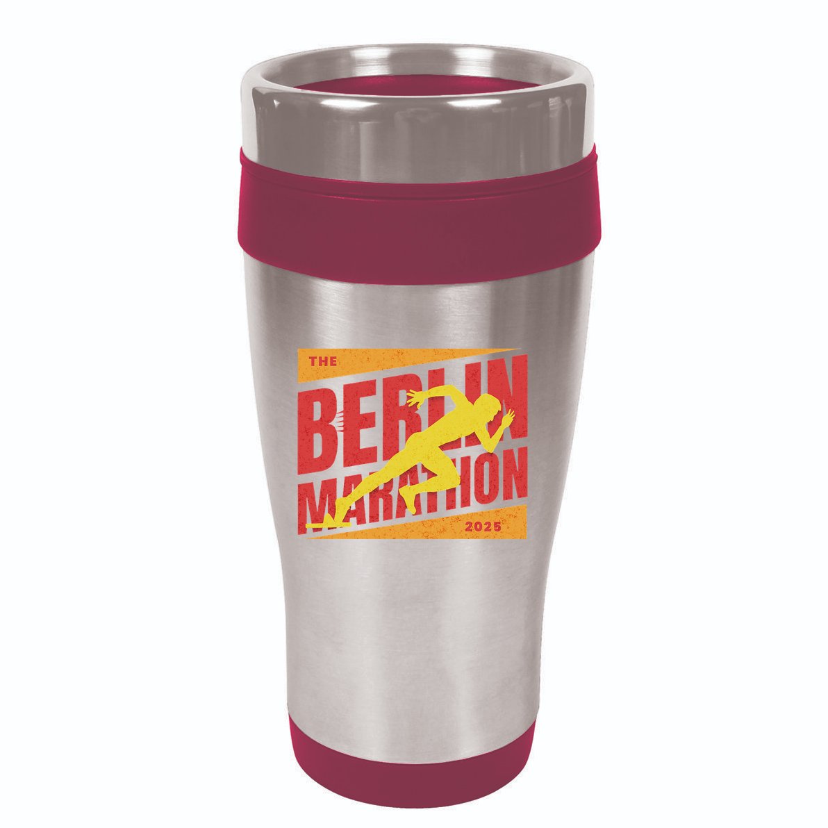 German Marathon 2025 And Berlin Germany Running Marathoner 16oz Travel Tumbler