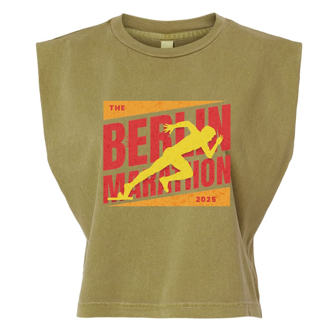 German Marathon 2025 And Berlin Germany Running Marathoner Garment-Dyed Women's Muscle Tee