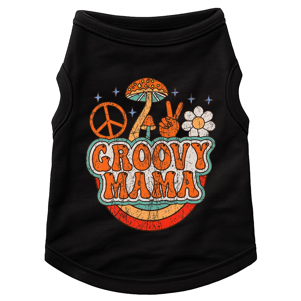 Groovy Mama 70s Aesthetic Nostalgia 1970S Retro Mom Doggie Tank