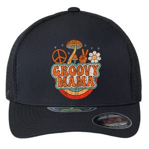 Groovy Mama 70s Aesthetic Nostalgia 1970S Retro Mom Flexfit Unipanel Trucker Cap