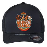 Groovy Mama 70s Aesthetic Nostalgia 1970S Retro Mom Flexfit Unipanel Trucker Cap