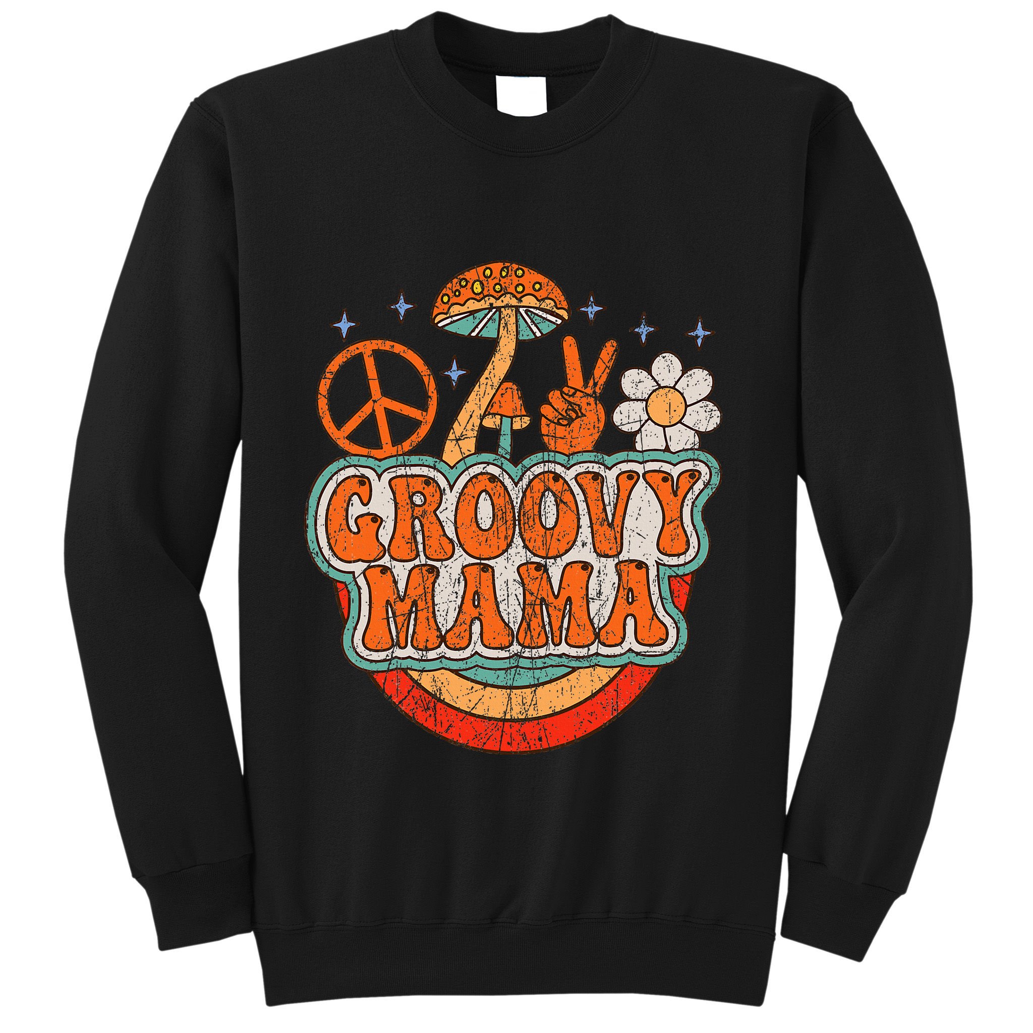 Groovy Mama 70s Aesthetic Nostalgia 1970S Retro Mom Sweatshirt