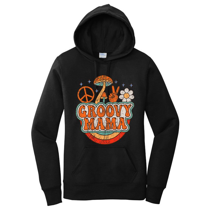 Groovy Mama 70s Aesthetic Nostalgia 1970S Retro Mom Women's Pullover Hoodie