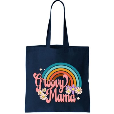 Groovy Mama 70s Retro Hippie 70s Floral Rainbow Mom Style Bag